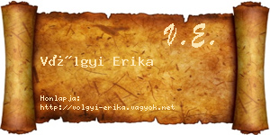 Völgyi Erika névjegykártya